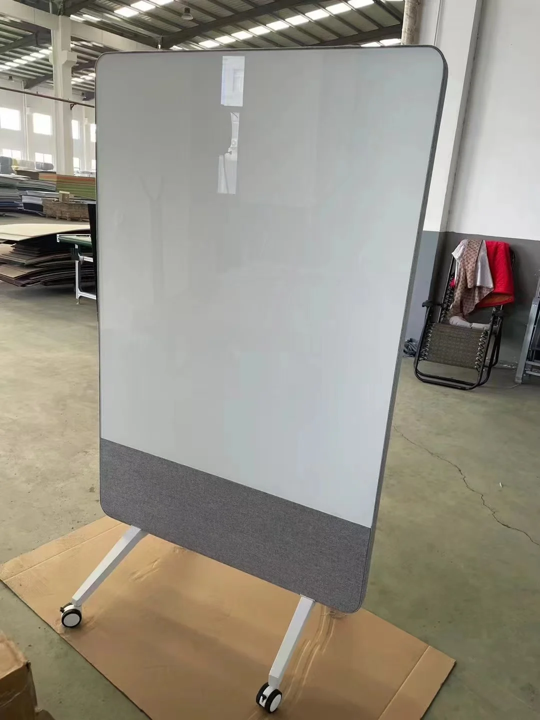 Modern White Acoustic Writing Board Soundproof Polyester Fiber Panels for Home Office Partition Glass Material