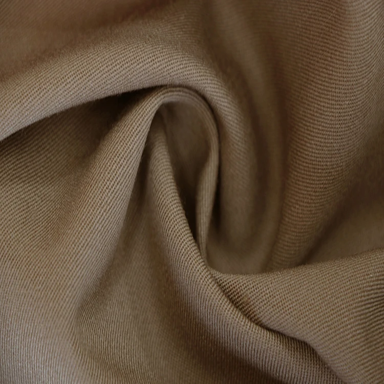 Khaki Color 45% Wool 55% Polyester Fabric for Ladies Office Wear W-066