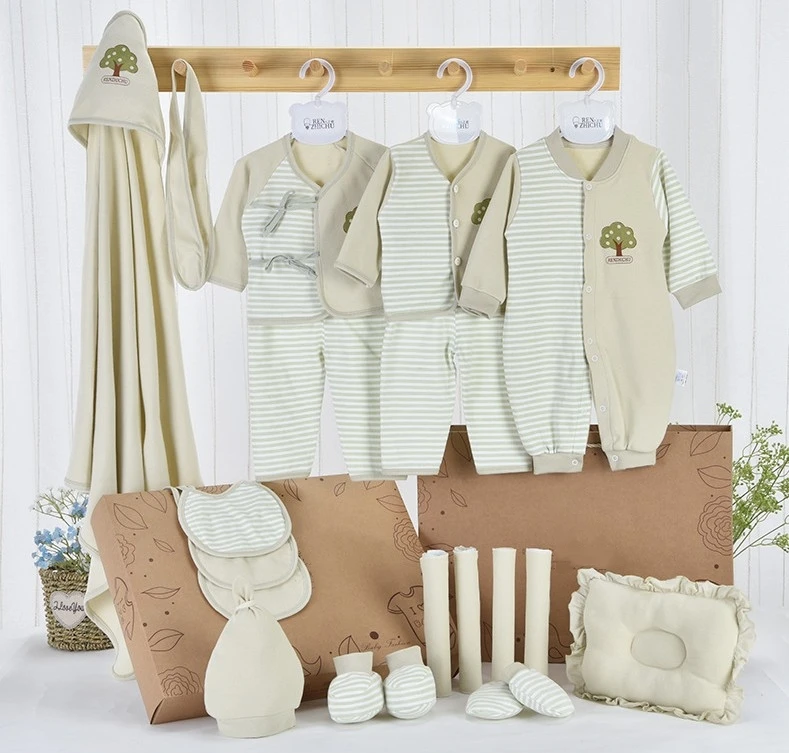 комплекты одежды для малышей подарочная коробка новорожденных комплект из 22 предметов 100% хлопок одежда