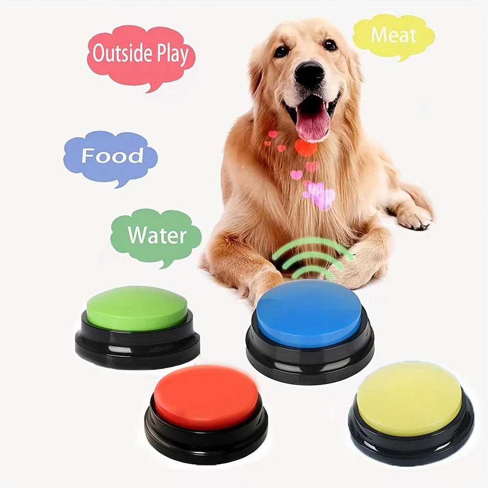 Recordable Answer Buzzers Sound Button for Communication Toys Piezo Ceramic Pet Dog Button for Alarms Buzzers Sirens