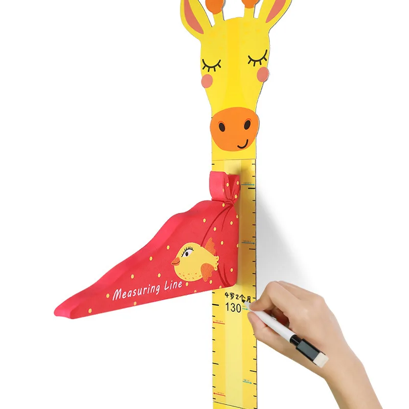 Kindergarten Three-dimensional Wall Stickers Children's Height Measurement Cartoon Animal EVA Material Whale Yellow Duck