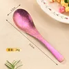 Pure titanium earl spoon large-crystal violet
