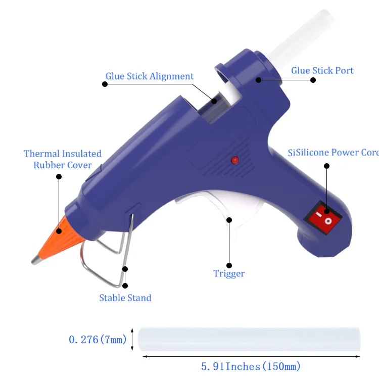 Mini Yellow 110v Crafts 20w Small Hot Glue Gun For Woodworking Buy