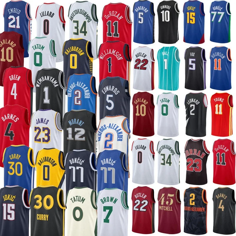 Мужские баскетбольные майки для всех команд в США новый 2024 сезон оптовая продажа китайская фабрика высококачественные сшитые