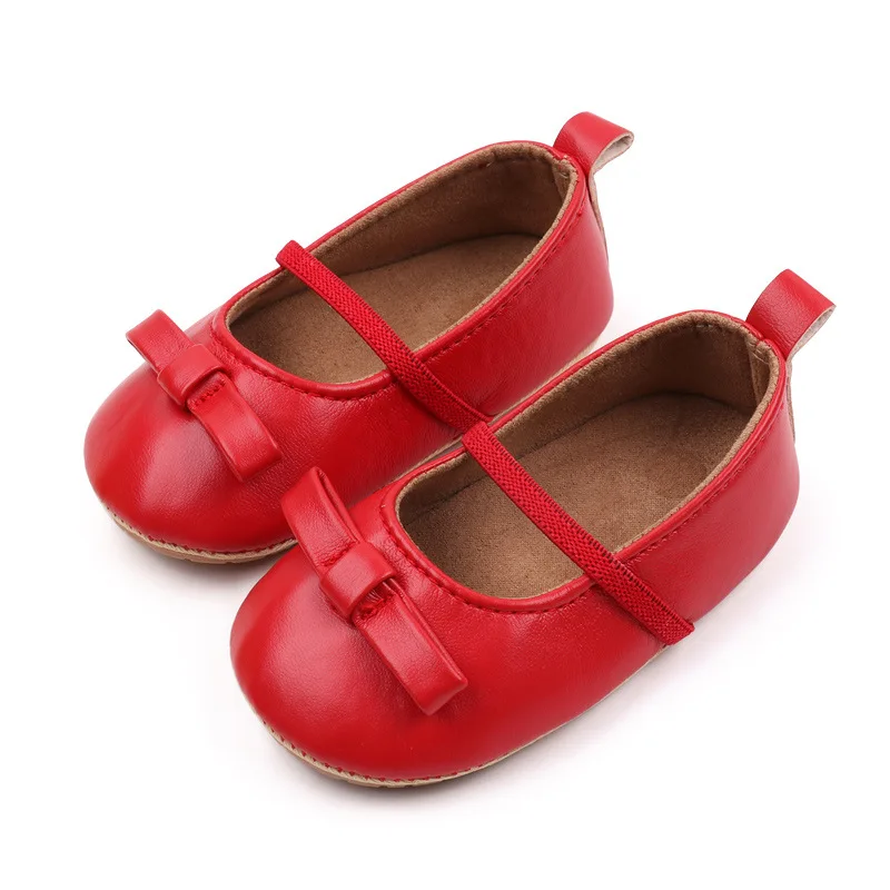 2025 Red Christmas Princess Girl Shoes for Baby Toddler Infant Newborn Mary Jane Flats Breathable and Anti-Slip Outsole details