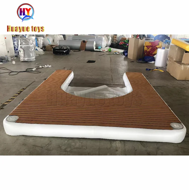 Heavy Duty U Shape Air Track Wharf Inflatable U Jet Ski Dock For Sale