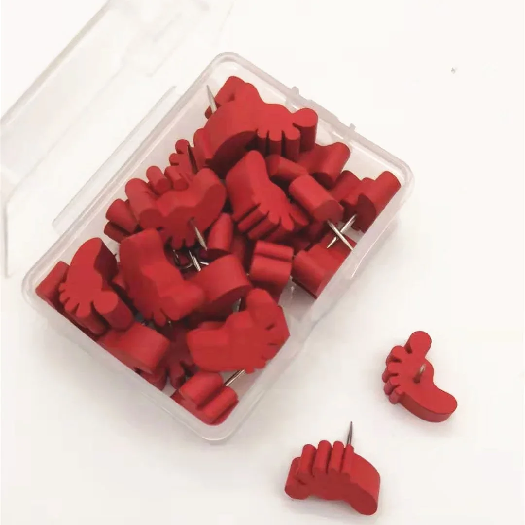 Деревянные булавки в форме Красной ножки, деревянные булавки для больших пальцев, декоративные булавки для фотографий