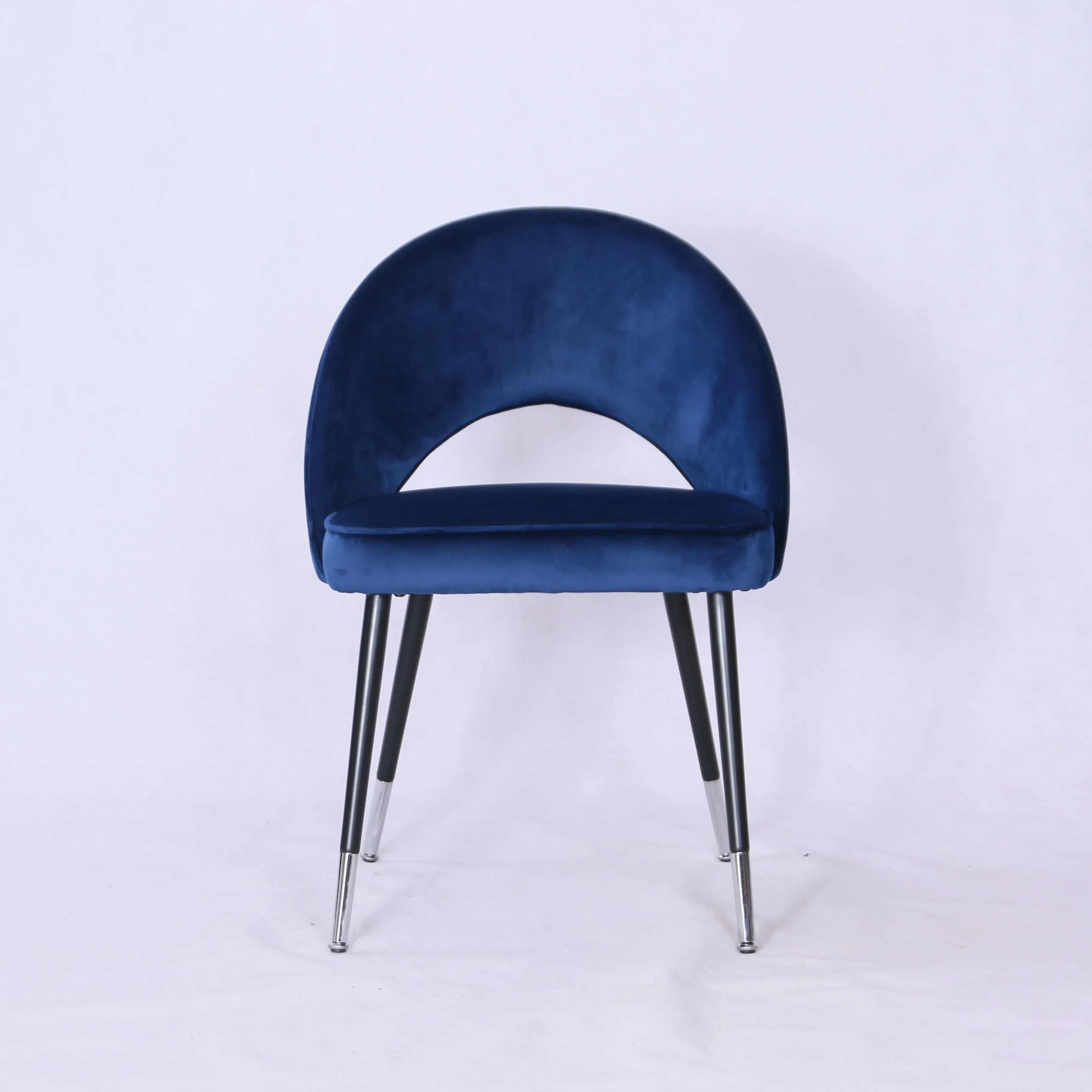 Nordic Restaurant Room Furniture Velvet Fabric Metal Legs Dining Room