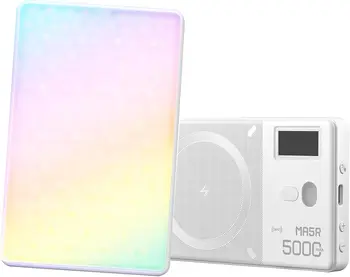 Godox MA5R RBG LED Light Magnetic Charging Full-Color Mini on Camera Lights Selfie Fill Lighting Color Temperature 1800K-10000K
