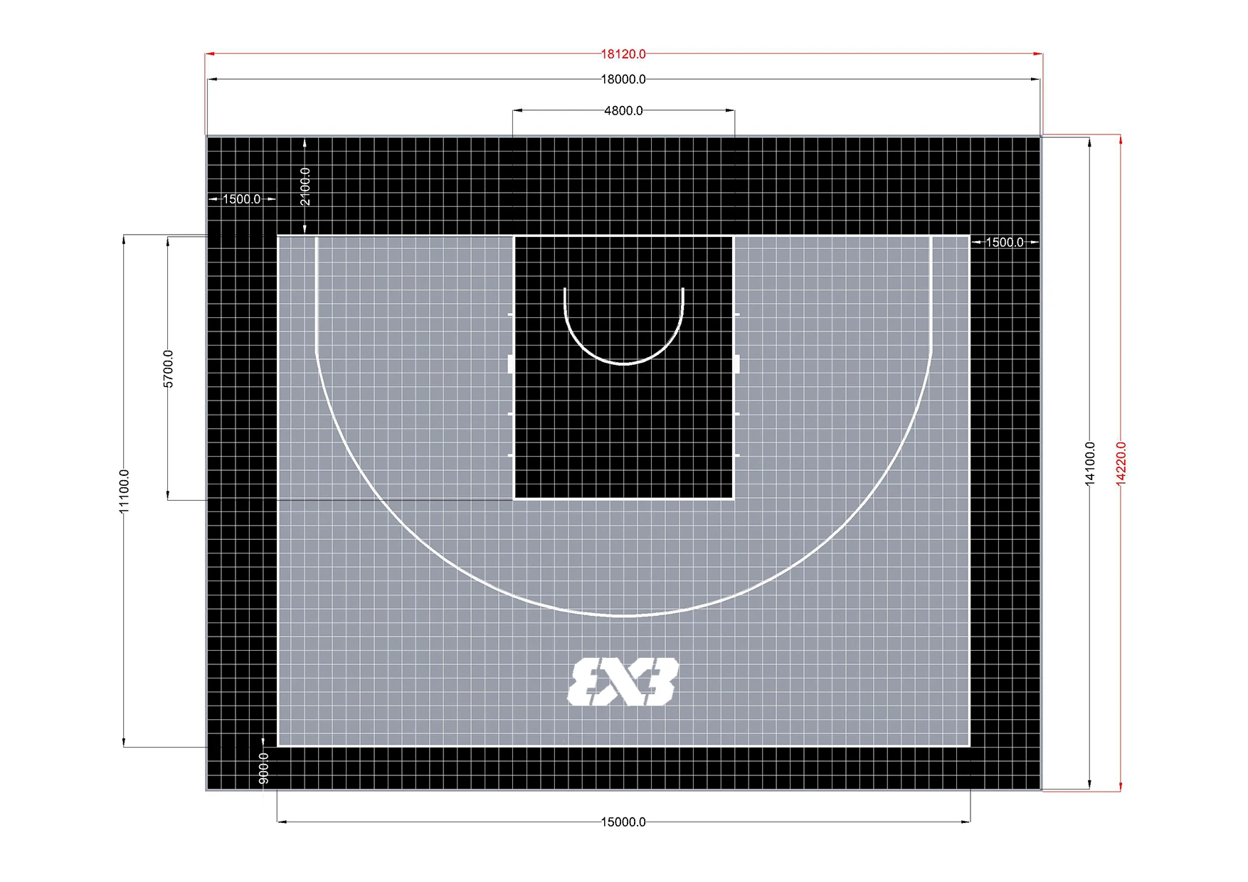 2022 Fiba Modular Outdoor Used Noise Reduction Plastic 3x3 Basketball ...