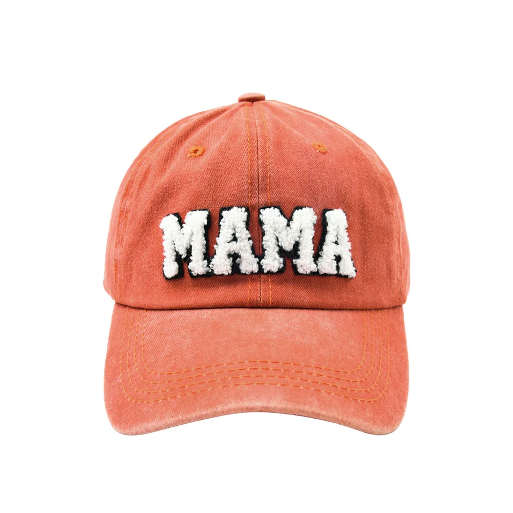 Мыть хлопок новинка I Love MAMA вышитые бейсболки Проблемные остроконечные открытый рваные козырек для женщин с принтом тай-дай напечатанными буквами