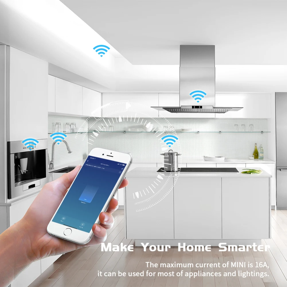 Cheapest Tuya Wifi DIY Mini Switch Two Way Wiring Smart Home Automation Module Compatible with Tuya Alexa Google Home