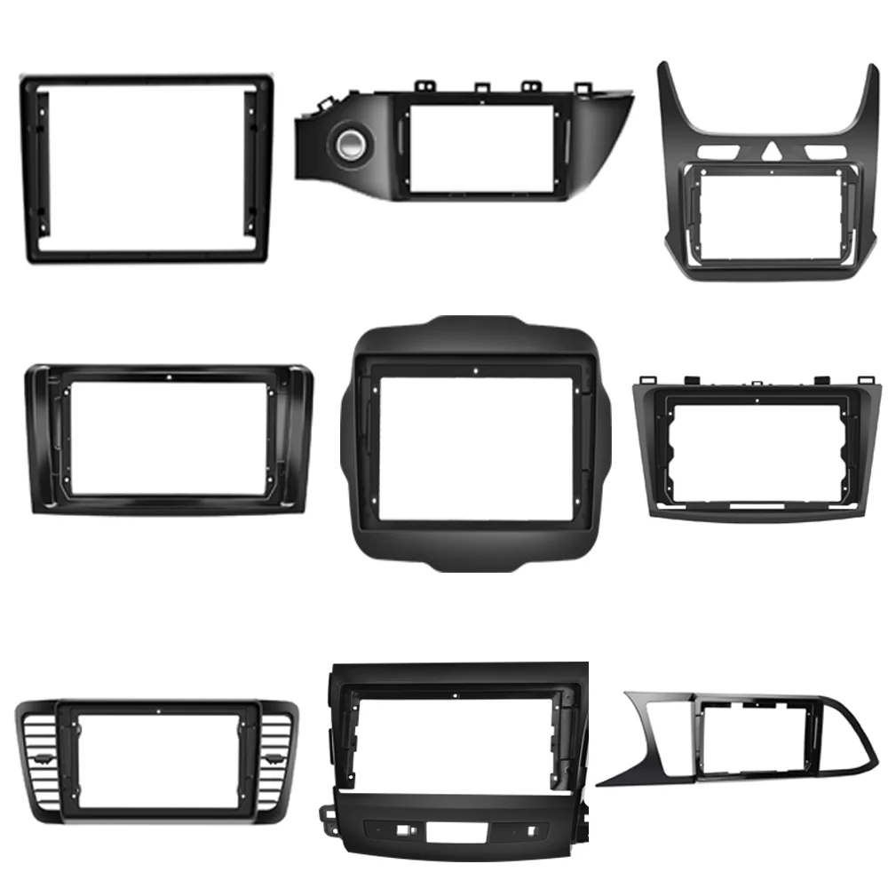 Podofo 9'' Car Radio Stereo Wiring Harness Frame Dashboard Installation ...