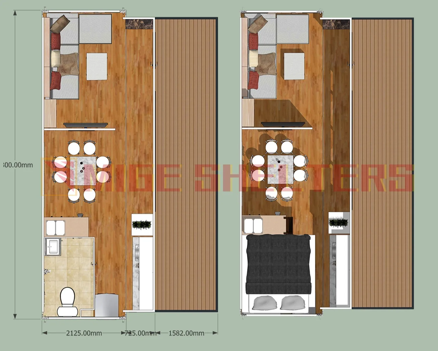 Mege Prefab House 30ft Modular Cabin Expandable Camper Packs Foldable ...