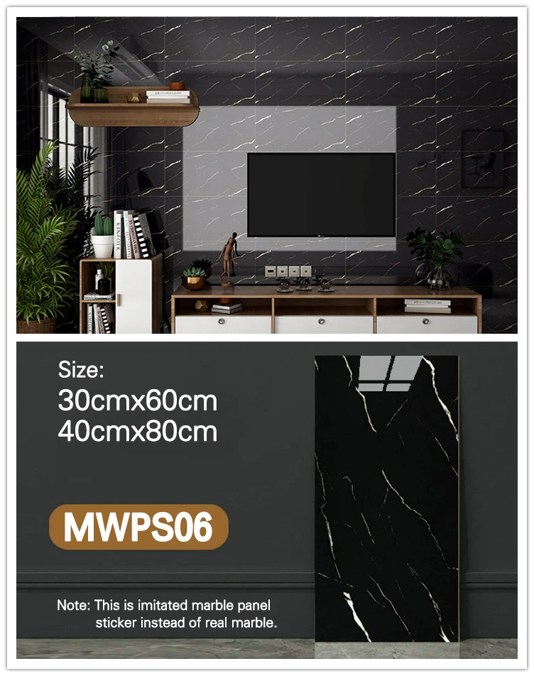 Waterproof PVC Marble Wall Panels - 3D Design, Eco-Friendly, Moisture ...