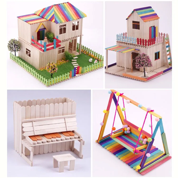 Dollhouse Furniture Ice Cream Stick Doll House 20 Colors New