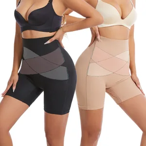 Premium Sleek Seamless High-Waisted Tummy-Control Non-Slip Waistband Steel-Boned Plus Size Shaper Shorts for Women Firm Control