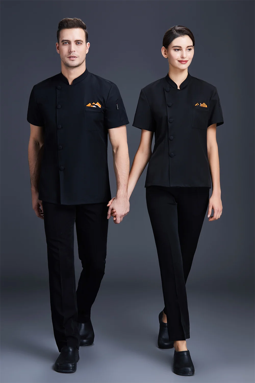 Hot Sale Accept Customized Logo Wear-Resistant 2020-27 Single row cloth buckle Unisex Chef Uniform