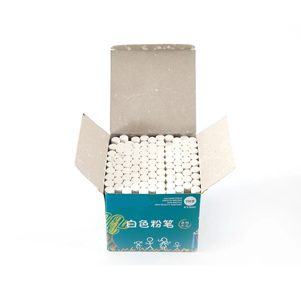 Оптовая продажа набор мелков ярких цветов белый беспыльный школьный обучающий Мел для детей учителей