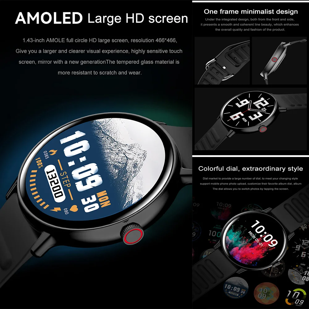 IP68 Waterproof Smart Watch Heart Rate Monitor Fitness Tracker