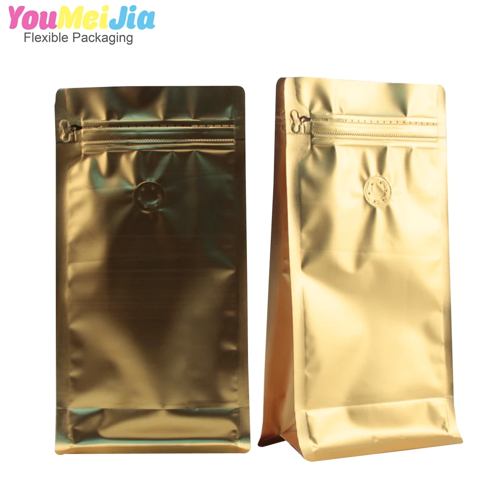 Matte White Printed Coffee Sachet Custom Printed  Bags Stand up Plastic Coffee Bag