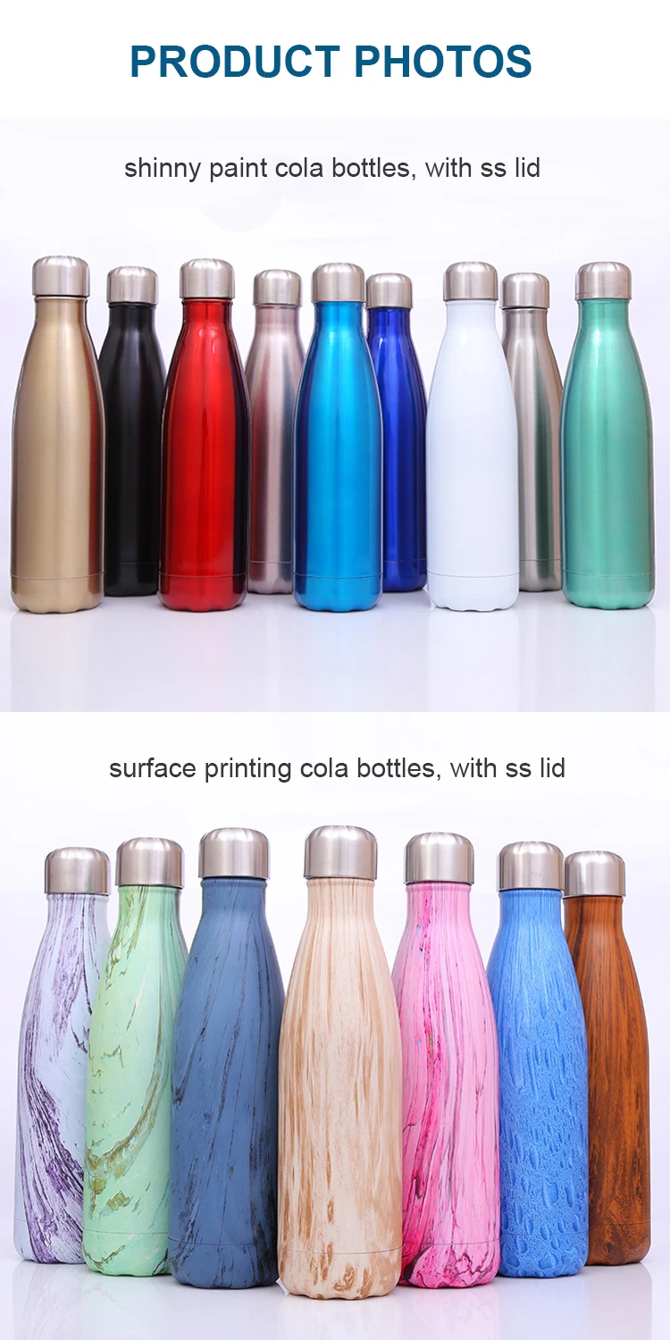 Stainless steel water bottle insulated drinking travel sports water bottle thermos metal bottle