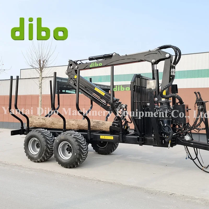 フォレストリー機械用油圧材つかみトレーラーTC420~TC780、最大550kg