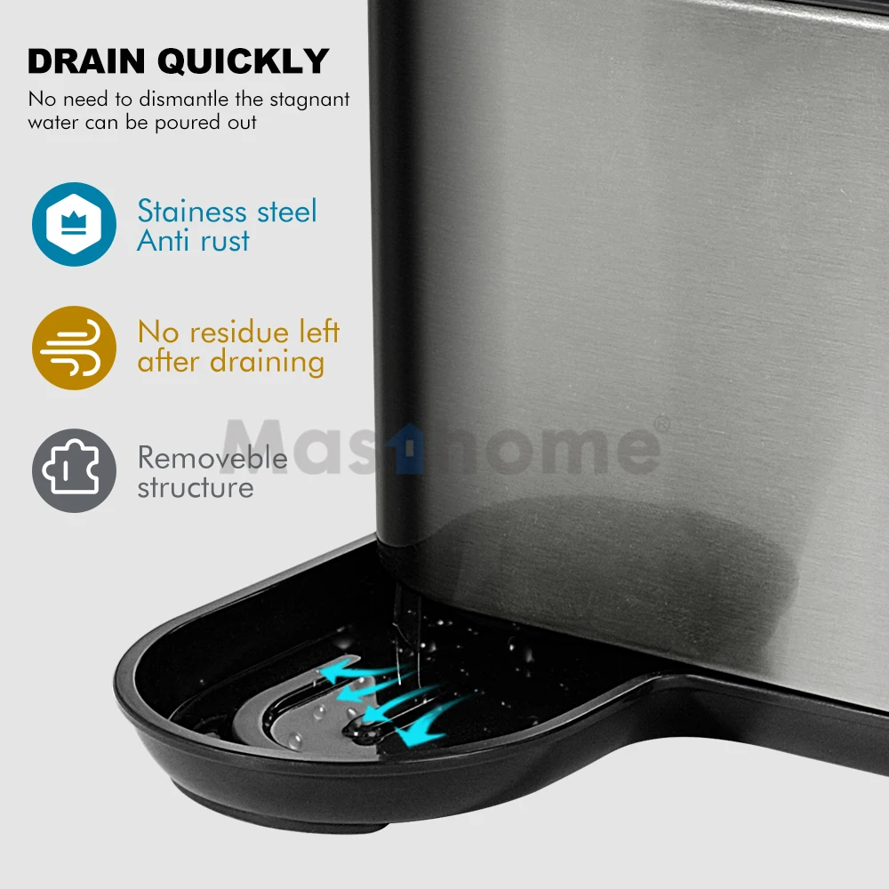 Masthome Stainless Steel Tidy Sink Organizer Kitchen Soap Pump and Sink Caddy