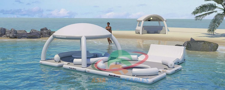Floating Pontoon Inflatable Water Swim Platform Jet Ski Dock Mat Chair ...