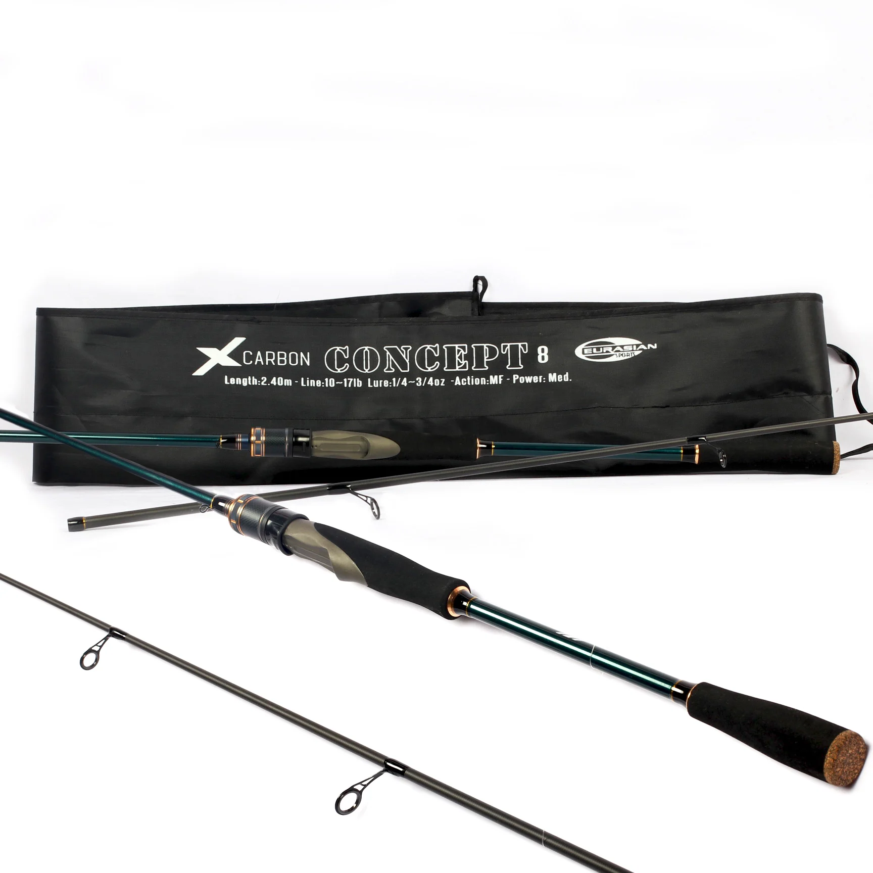 Eurasian Carbon Spinning Rod, 2 Sections, Fast Action, 8-14lb Line Weight, Medium Power, 6ft/7ft Fishing Pole for Freshwater & Sea Eurasian Carbon Spinning Rod, 2 Sections, Fast Action, 8-14lb Line Weight, Medium Power, 6ft/7ft Fishing Pole for Freshwater & Sea