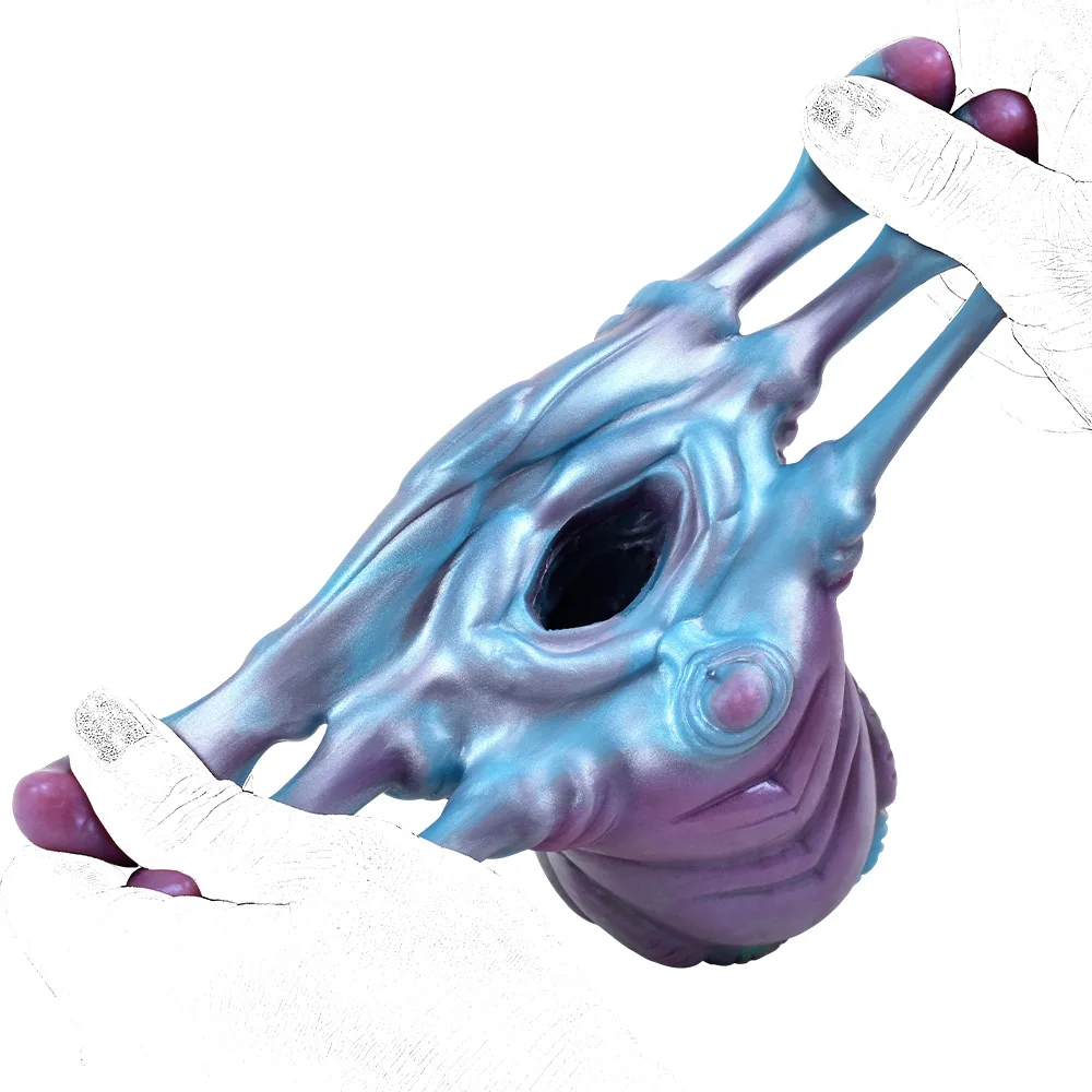 18+ Male Simulation Alien Masturbator Single Channel Insertable Real Vagina & Butt Toys for Adult Male Sex Toys