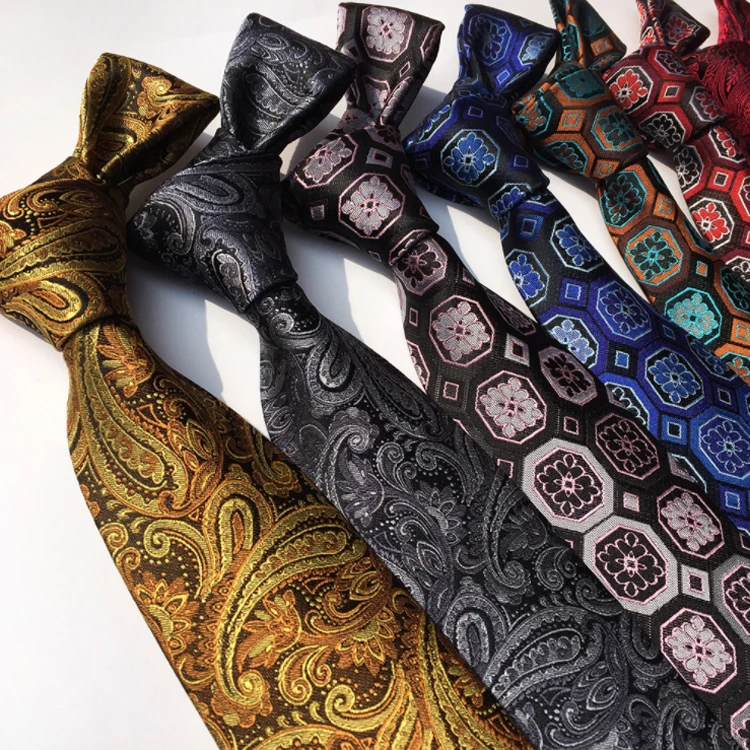 Роскошный Галстук Пейсли под заказ, жаккардовые тканые галстуки, мужские галстуки из полиэстера, галстуки для мужчин