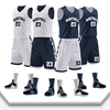 Dark blue and white
