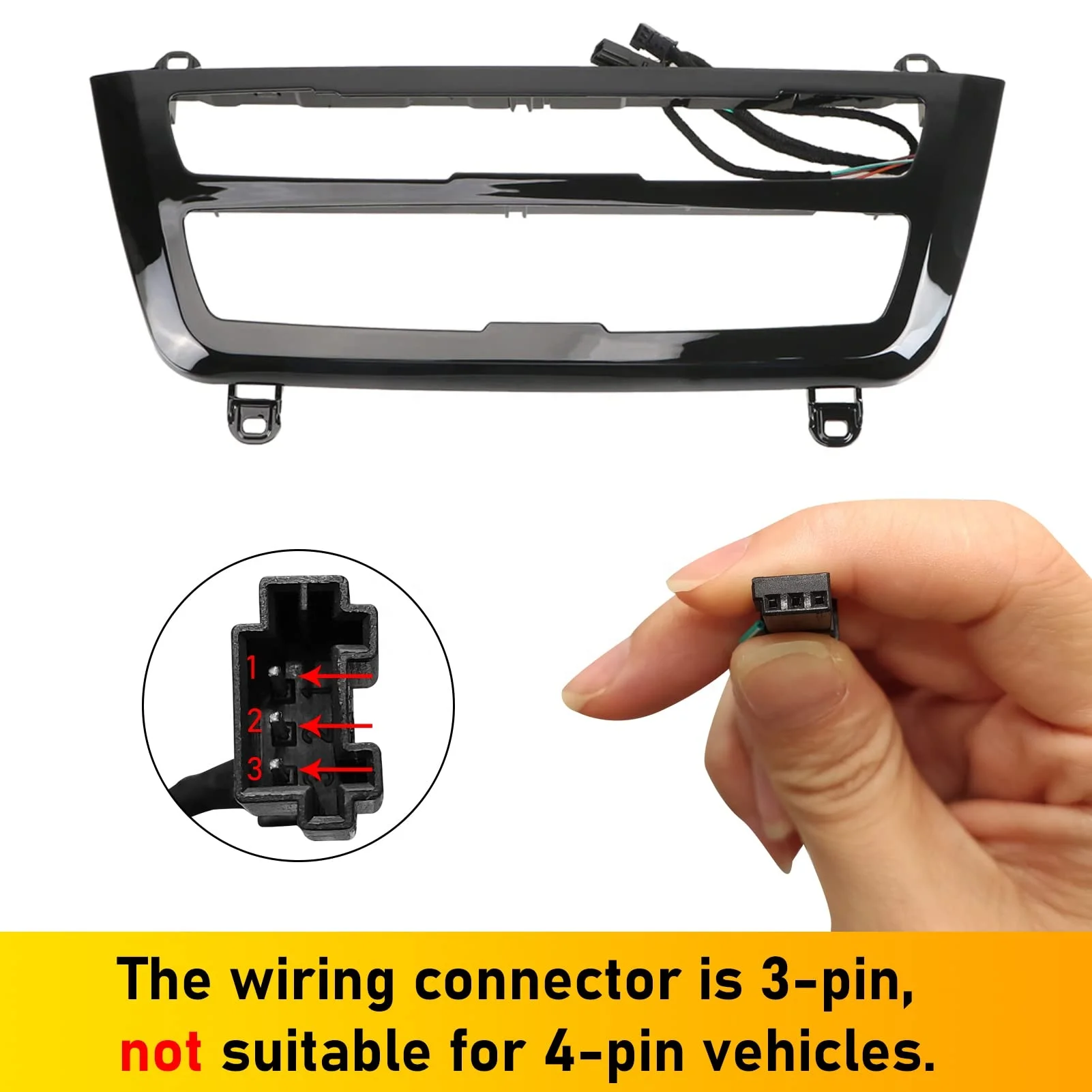 Atmosphere Light For BMW 3 4 Series F30 F35 3GT M3 M4 2012-2019 Led Light Frame AC Radio Center Console Panel Light Interior Illuminated Ambient Light With Blue And Orange Color