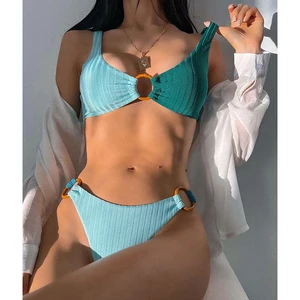 Summer 18 Teen Hot Sale Sexy Bikini Young Girl Swimwear Beautiful Swimsuits Transparent Triangle Bikini
