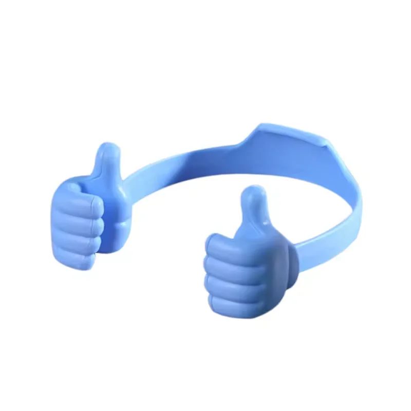 universal cheap promotional Cute Thumb-up Desktop Cell Phone Holder Stand Adjustable Plastic Lazy Phone Stand