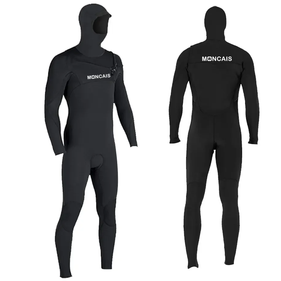 Customized 4/3mm 3/2mm Neoprene Hooded Suit Front Zipper Long Sleeve ...