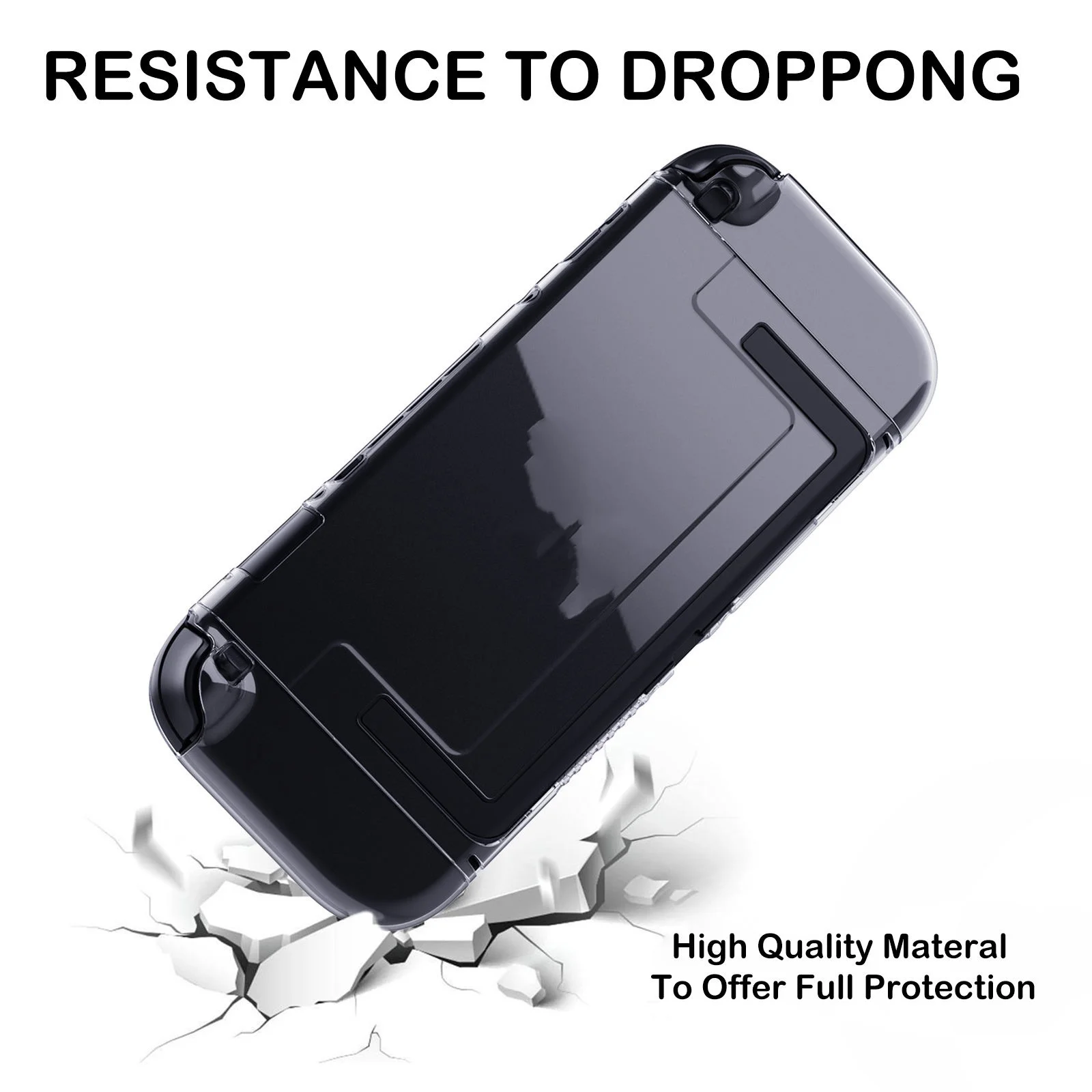 product transparent clear shockproof protective case cover for nintendo switch 2 split grip clear protective case crystal game covers-2