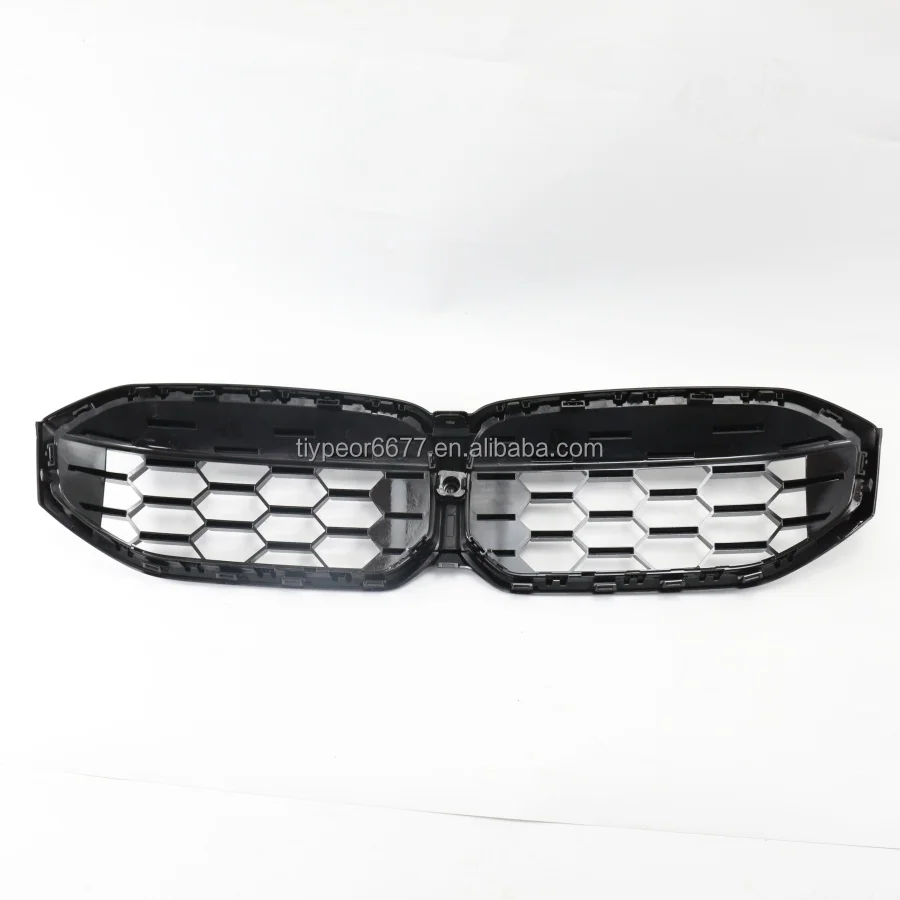 product tiypeor car front grille for bmw 3 series g28 2023 glossy black silvery abs front bumper kidney grill mesh grille-10