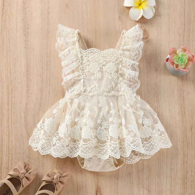 Wholesale Summer Newborn Infant Clothing Princess Embroidered Lace ...
