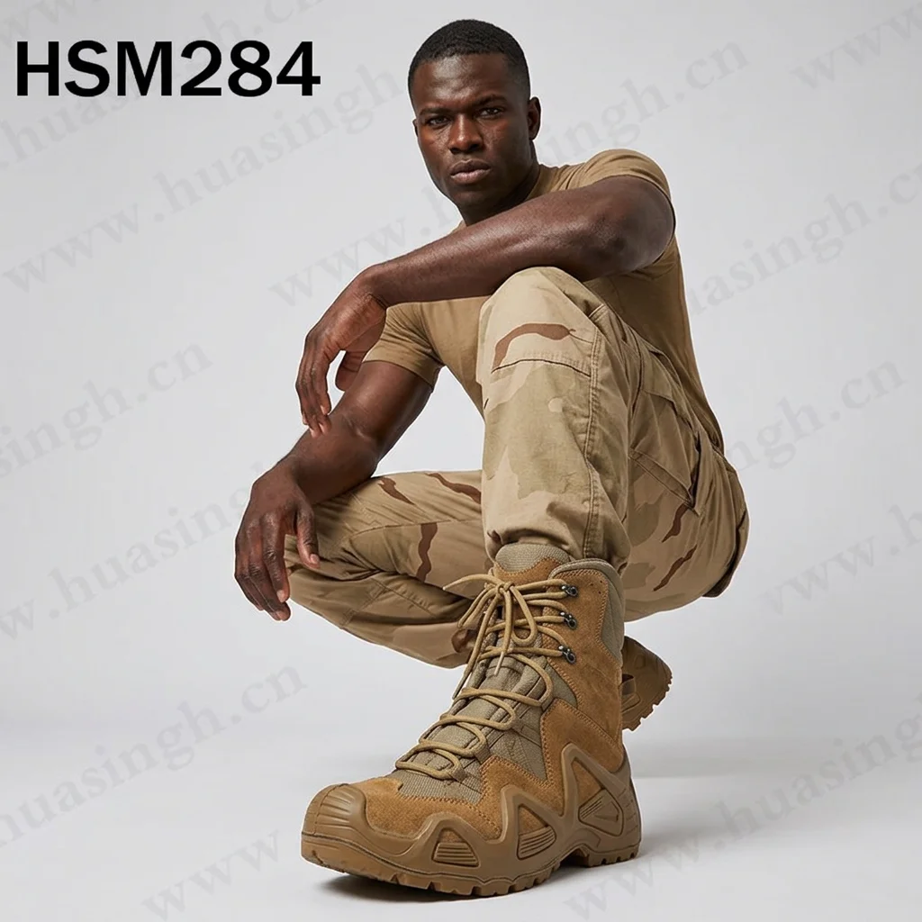 LXG,Swamp Walking Marching Boots with Water-proof Sock Steppe Exploration Anti-shock PU+rubber Outsole Tactical Boots HSM284