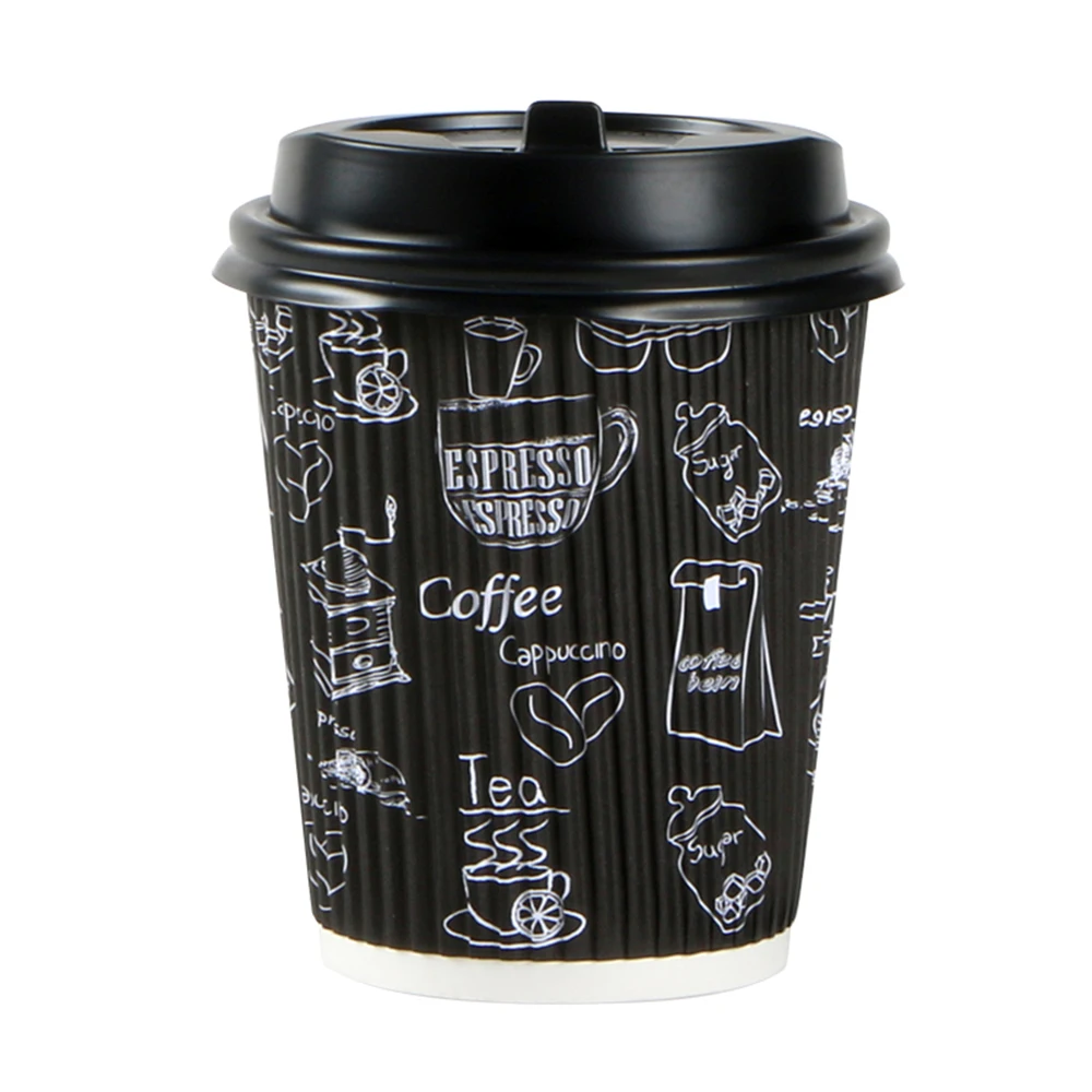 Chinese manufacturers wholesale disposable customizable hot gold black paper cups for hot coffee