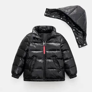 Customized Children's Velvet Nylon Winter Jacket Wash-Free Thickened Boys Girls Loose Fashion Korean-style Clothes for Kids