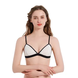 Direct Factory Wholesale Women's Comfortable One-Piece Adjustable Lace Bra Embroidered Technics Sexy Fashionable Back Button