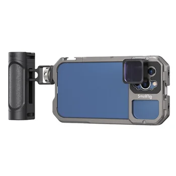 SmallRig Mobile Phone Video Cage Handle Rig for iPhone 13 Pro / pro Max Case compatible with M-mount 17mm threaded lenses