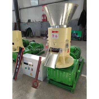Supply automatic biomass wood chip flat mold pellet machine small straw rice husk pellet machine HOPE MACHINERY
