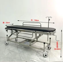 Wholesale High Quality Hospital Emergency Trolley Stainless Steel Patient Stretcher with 4 Silent Castors