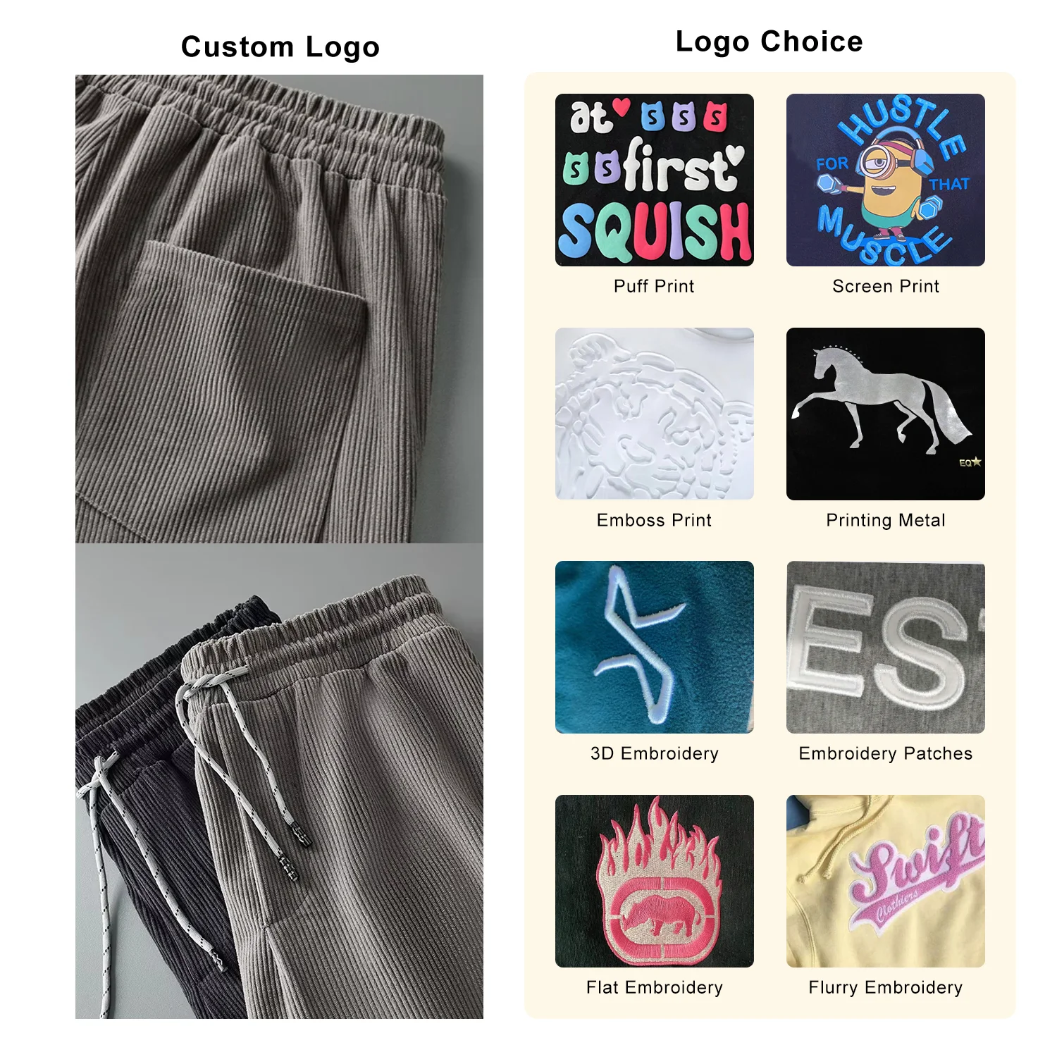 Spring Solid Color Thin Corduroy Casual Straight Sweeping Pants Cotton Slim Fit Corduroy Pants for Men