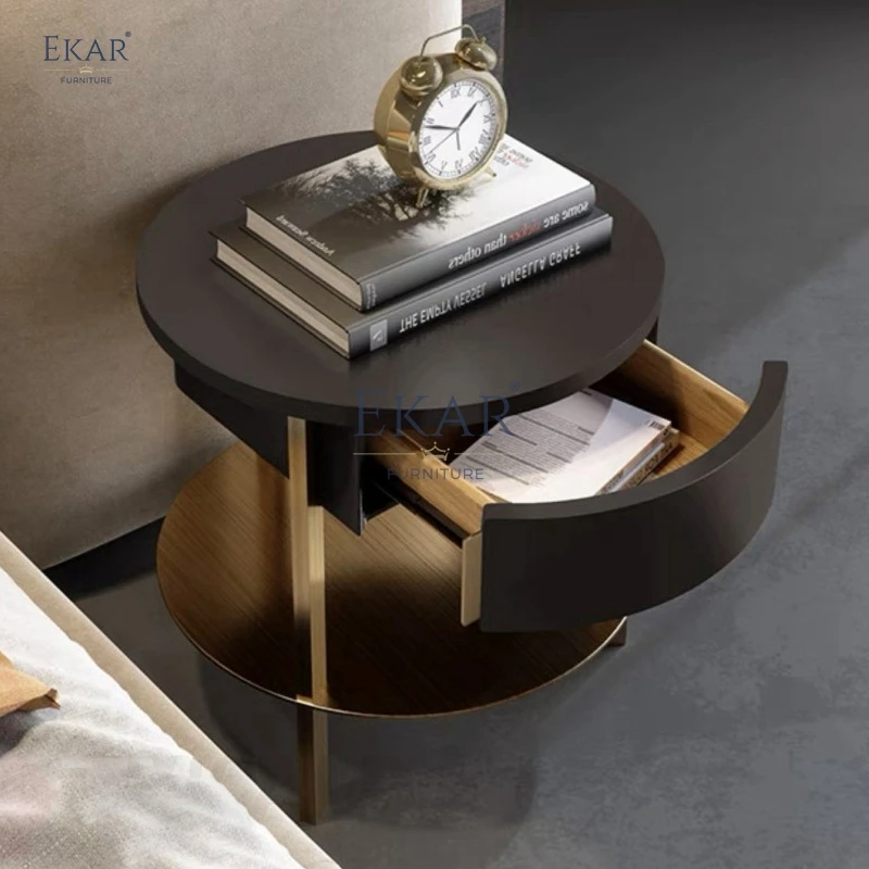 product modern bedroom bedside table with spacious storage space with metal legs decorative wood and mdf style for home hotel use-60