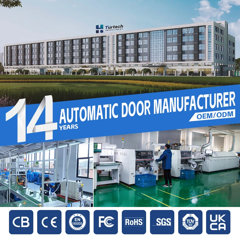 DOORTEC V60 High Quality Guarantee Automatic Glass Sliding Door System for Commercial